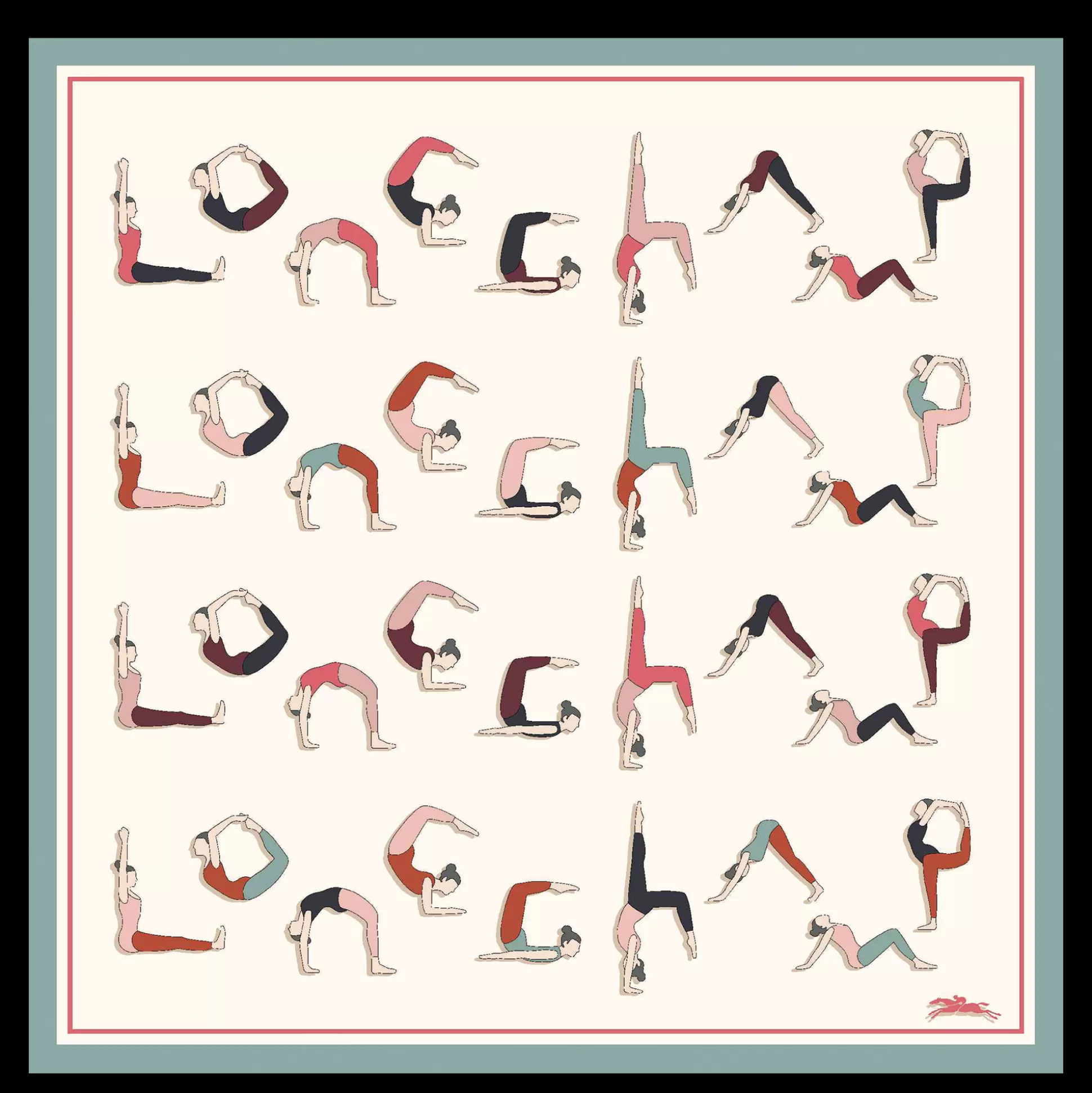 Seidenschal 50 Yoga*Longchamp Discount