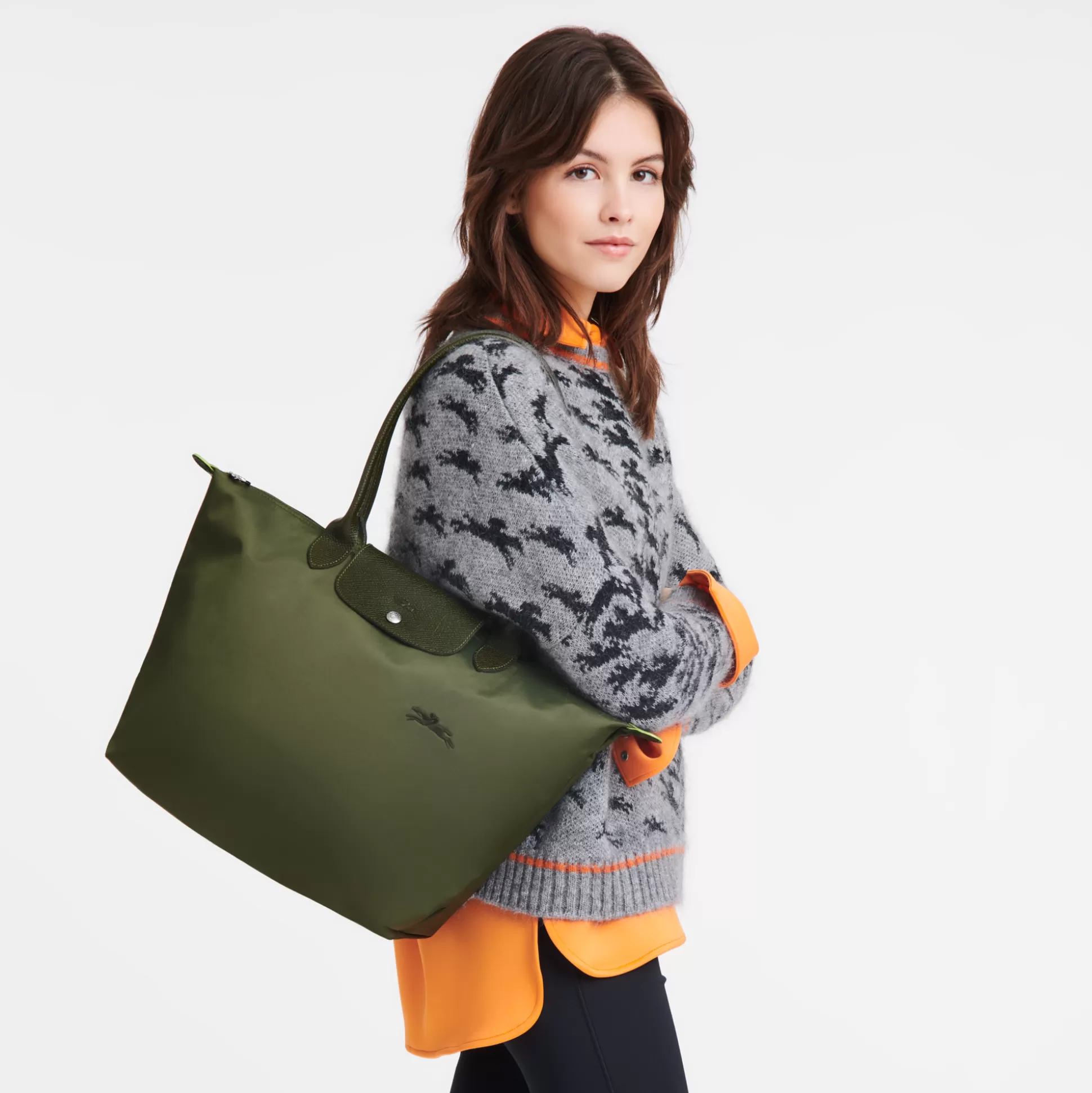 Shopper L Le Pliage Green*Longchamp Hot